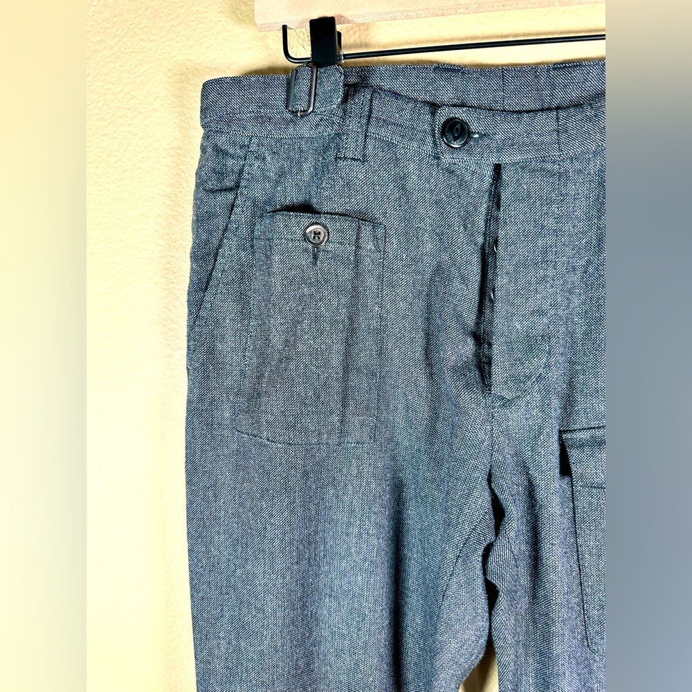 John Varvatos Men’s Gray Herringbone Tweed Cargo Style Pants US waist 32 - Picture 6 of 10